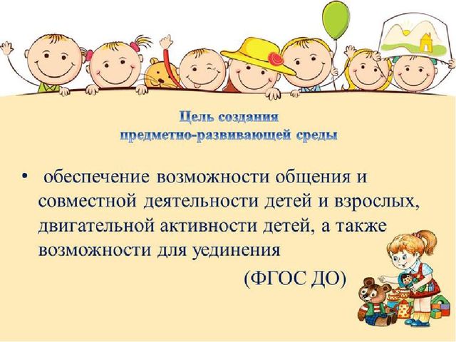 Организация развивающей предметно-пространственной среды в дошкольной организации в свете требований ФГОС