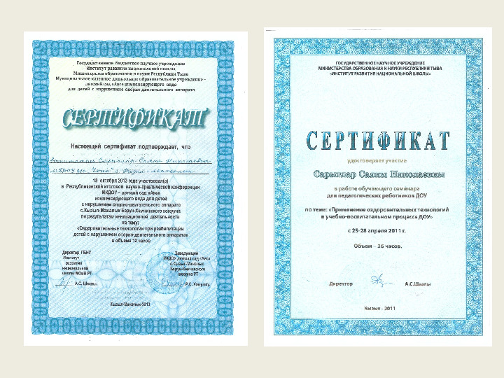 Портфолио воспитателя Сарыглар Саяны.