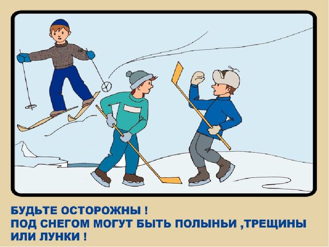 Презентация на тему "Правила безопасного поведения на льду"