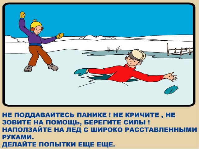 Презентация на тему "Правила безопасного поведения на льду"