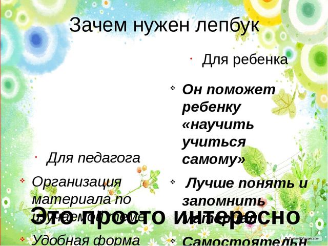 Лепбук презентация для воспитателей