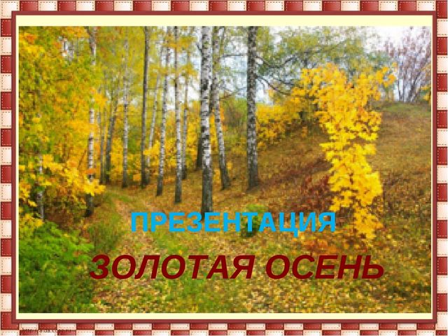 Презентация подготовительная группа " Осень"