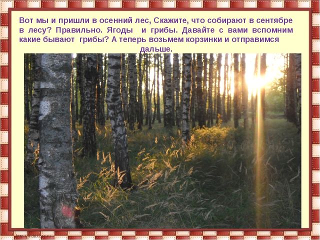 Презентация подготовительная группа " Осень"