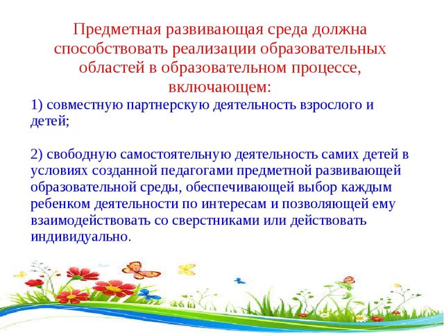 Презентация " Предметно- окружающая среда"