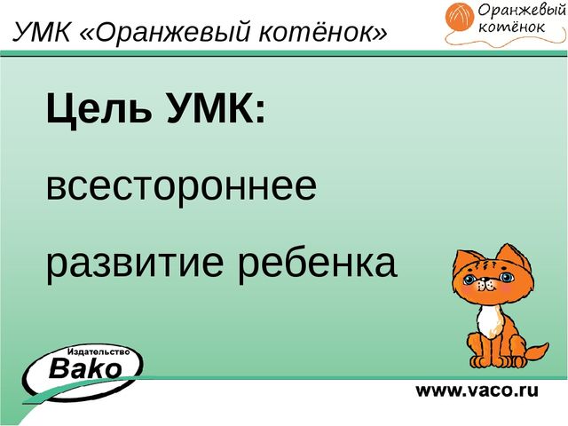ПРОГРАММА для ДОО "Оранжевый Котенок"