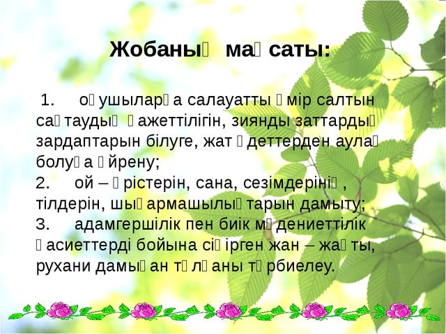 Мектепалды даярлық сыныпта қолданатын денсаулық сақтау технологиясы