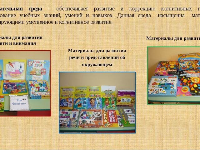Развитие познавательных процессов у детей с ОВЗ