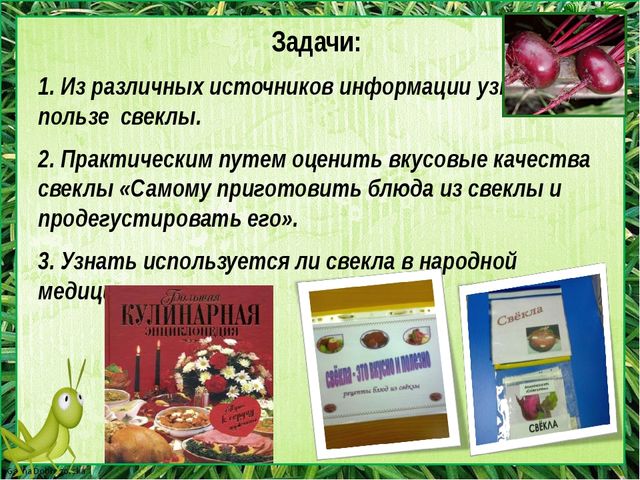 Детский проект " Я не люблю свеклу"