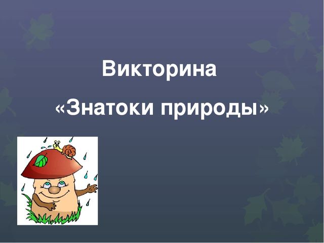 Презентация "Викторина "Знатоки природы"
