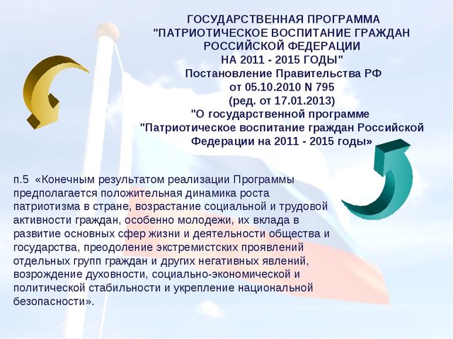Презентация. Система работы по нравственно-патриотическому воспитанию в условиях внедрения ФГОС"