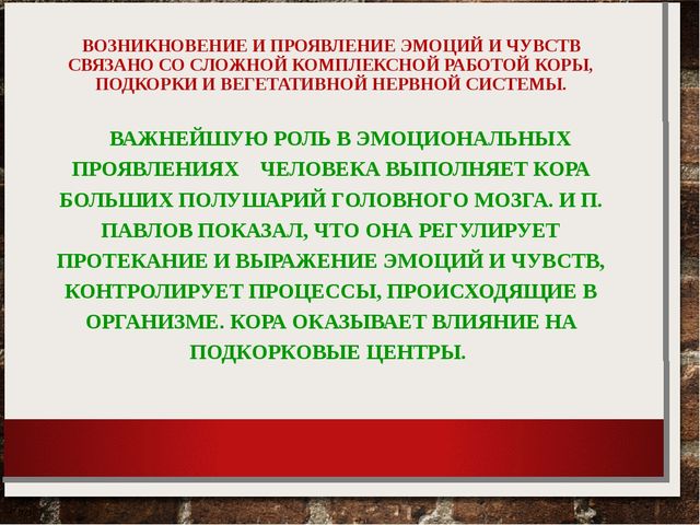 Презентация по психологии на тему "Эмоции"