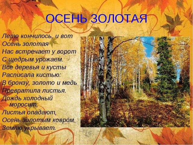 Презентация на тему: "Осенние деревья"