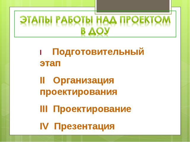Организация системы работы по внедрению проектной деятельности в образовательный процесс