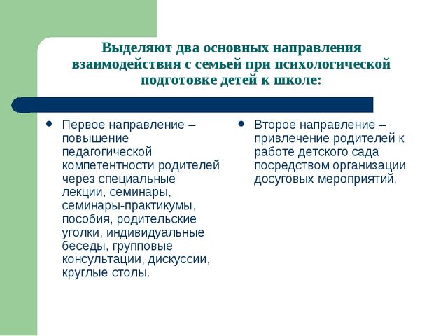 Организация работы с родителями по подготовке к школе. Ответственность родителей за подготовку детей к школе