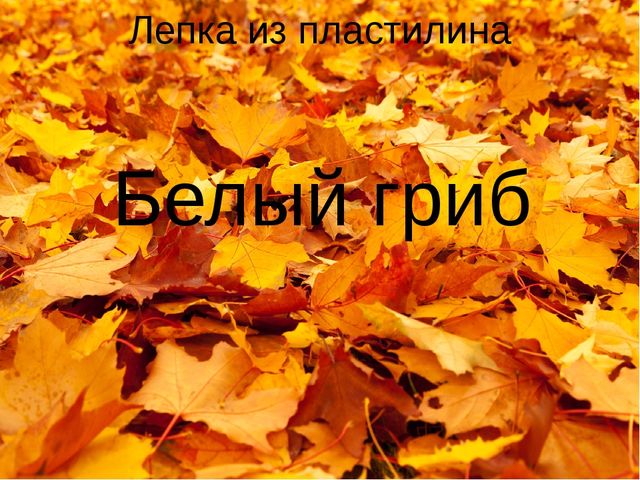Презентация на тему "Белый гриб. Лепка"