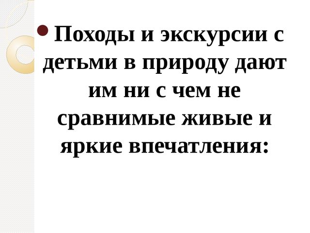 Организация экскурсий с дошкольниками