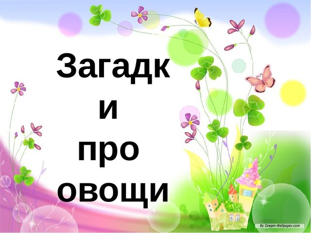 Презентация для старшей группы "Загадки про овощи"