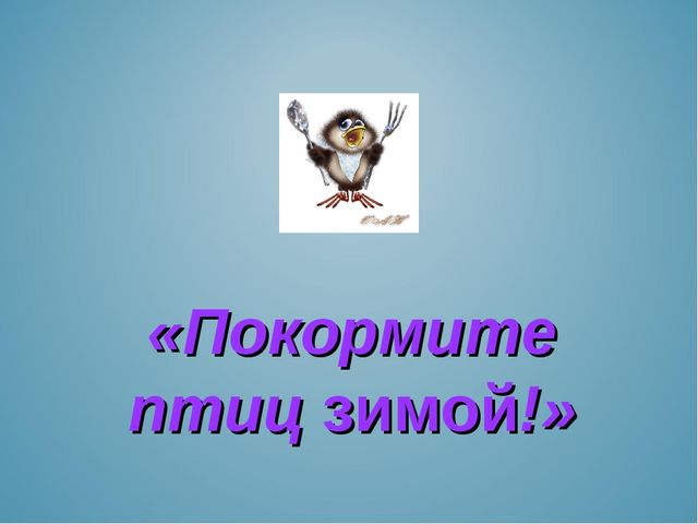 Презентация воспитателя на тему: "Покормите птиц зимой"