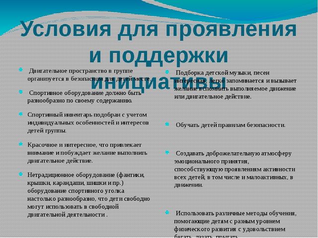 Презентация на тему: "Способы поддержки детской инициативы в двигательной деятельности"