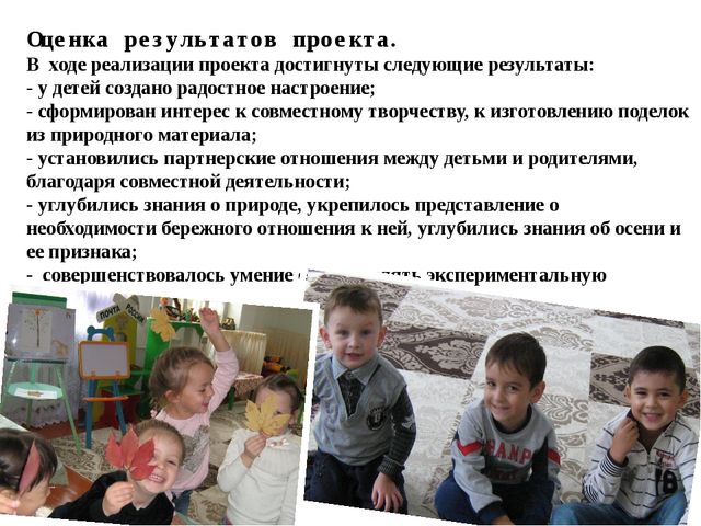 Проектная деятельность «Осенний лес» (Деревья и листочки) в средней группе