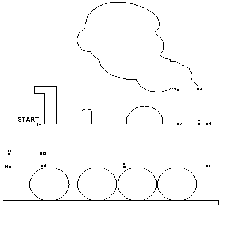 Соедини со станцией. Рисование по точкам транспорт. Поезд по точкам для детей. Паровоз по точкам. Рисование по точкам поезд.
