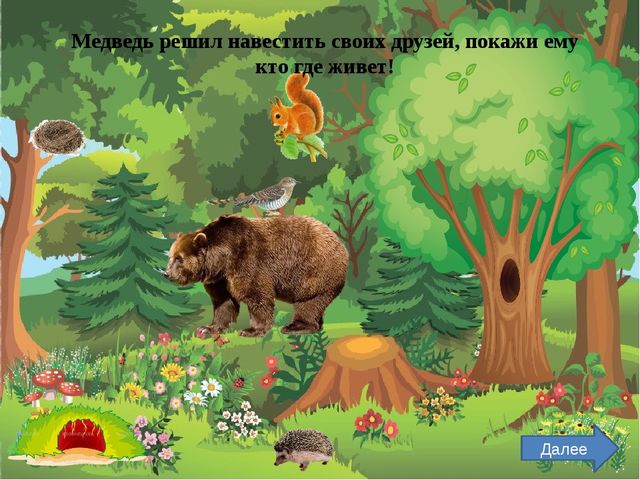 Игра с триггерами для средней группы "Лесной переполох"