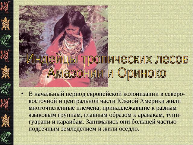Презентация "Коренные жители Южной Америки"