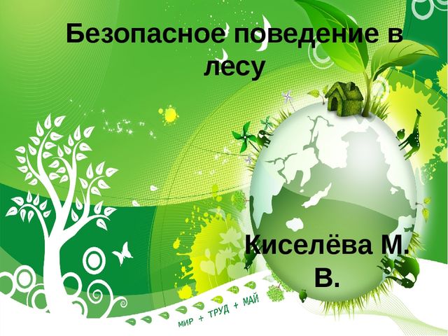 Презентация на тему: "Безопасное поведение в лесу"