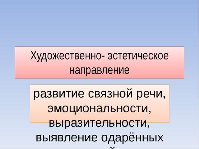 Презентация на тему "Художественно-эстетическое развитие"