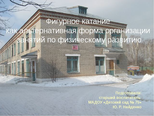 Организация работы в ДОУ по обучению дошкольников элементам фигурного катания