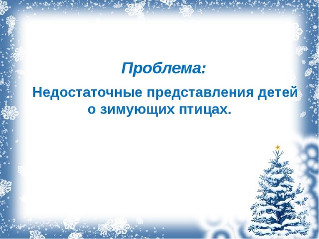Проект "Покормите птиц зимой!"