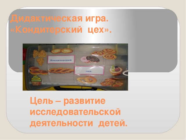 Дидактическая игра "Кондитерский цех".
