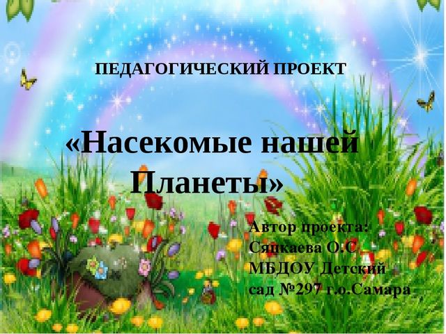 Педагогический проект "Насекомые нашей планеты"