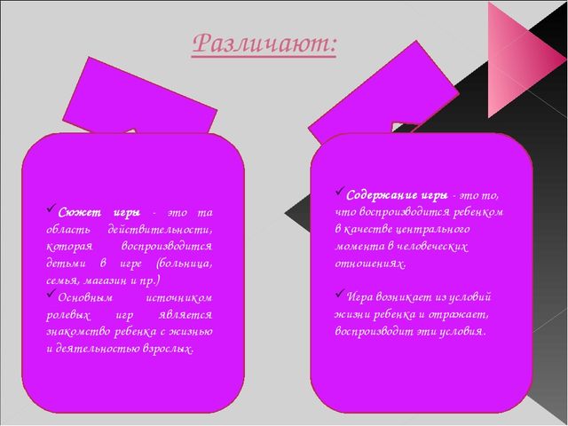 Презентация для воспитателей "Роль сюжетно-ролевой игры в жизни дошкольника"