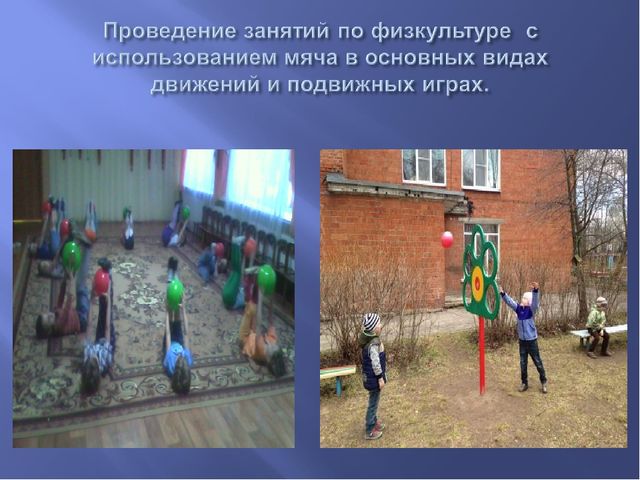 Презентация проекта в старшей группе "Эти разные мячи"