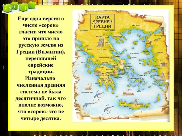 Презентация по математике "Таинственное число сорок"