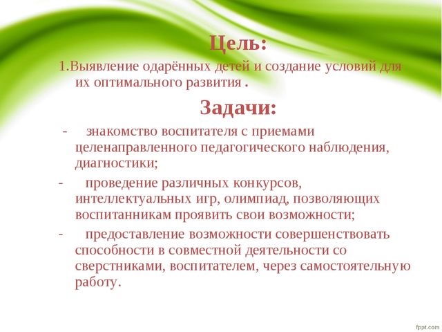 Презентация "Работа с одаренными детьми"