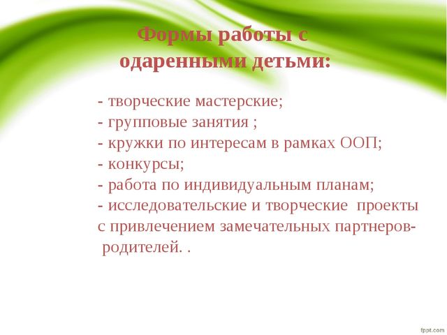 Презентация "Работа с одаренными детьми"