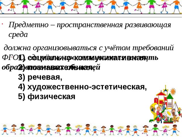 Презентация на тему "Предметно-развивающая среда в группе в соответствии с ФГОС ДО"