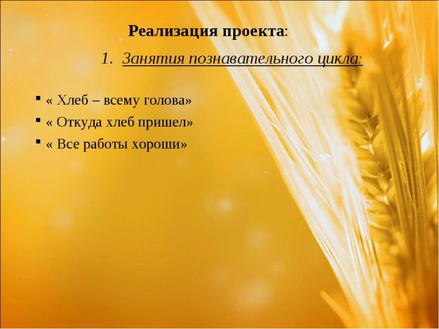 Проект: «Приключения хлебного зернышка»