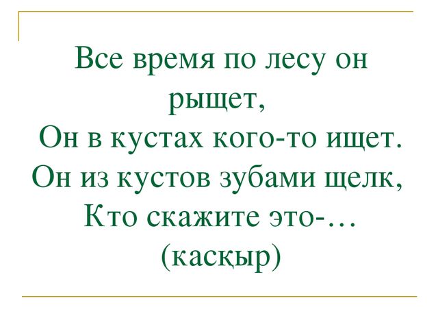 Презентация по проекту на тему "Казахские народные сказки"
