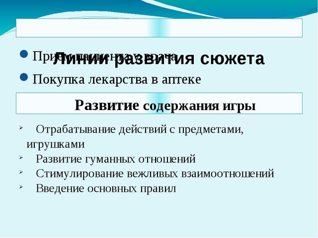Презентация "Проект сюжетно- ролевой игры "Больница"