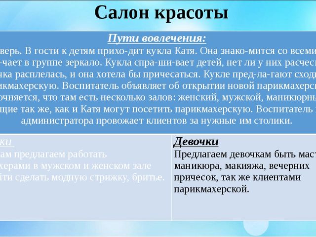 ПРИМЕРНОЕ ПЛАНИРОВАНИЕ РАБОТЫ ПО ВОВЛЕЧЕНИЮ ДЕВОЧЕК И МАЛЬЧИКОВ В СОВМЕСТНУЮ ИГРОВУЮ ДЕЯТЕЛЬНОСТЬ