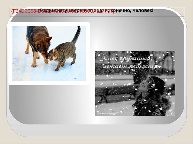 Презентация по естествознанию. Тема: "Здравствуй, снежок!"