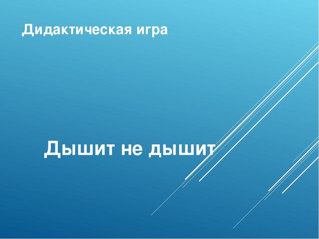 Дидактическая игра Дышит не дышит