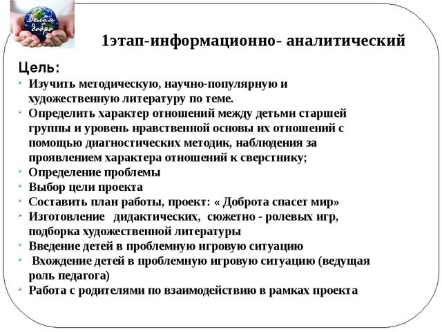 Опыт работы по теме: Презентация«Духовно – нравственное воспитание детей старшего дошкольного возраста через проектную деятельность»