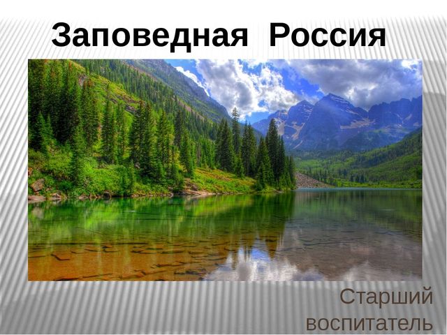 Презентация по окружающему миру для старших дошкольников "Заповедная Россия"