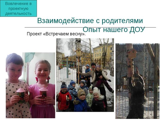 Презентация "Опыт взаимодействия с родителями в ДОО"