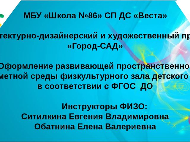 Предметно развивающая среда по физической культуре