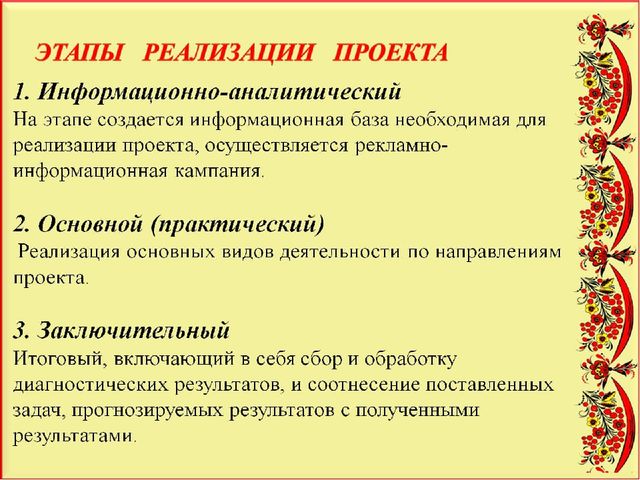 Педагогический проект "Художественное развитие детей и нравственное воспитание средствами народного декоративно-прикладного искусства"